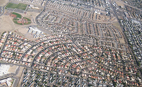 Manzamo Mesa neighborhood from the air